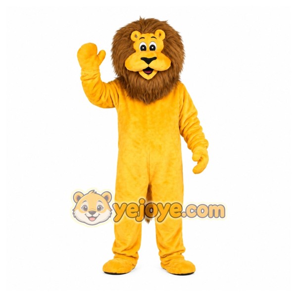 Yellow Lion Mascot Costume