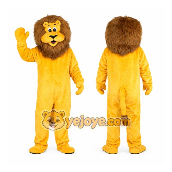 Yellow Lion Mascot Costume