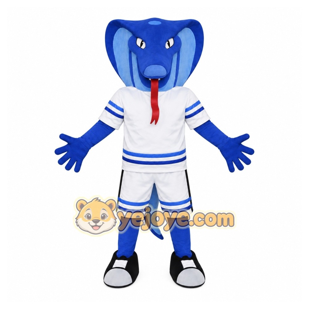 Blue Snake Mascot Costume Blue Snake Mascot Costume