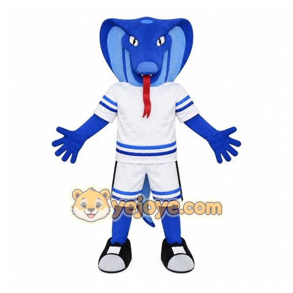 Blue Snake Mascot Costume Blue Snake Mascot Costume