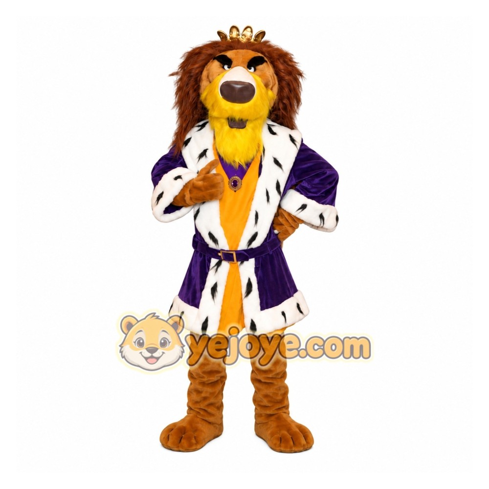 King Lion Mascot Costume King Lion Mascot Costume