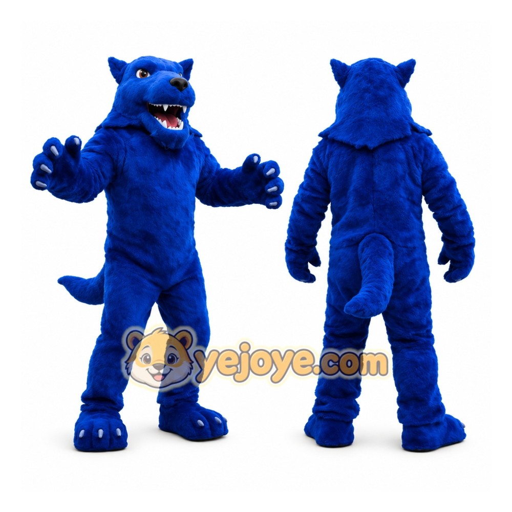 Blue Wolf Mascot Costume Blue Wolf Mascot Costume