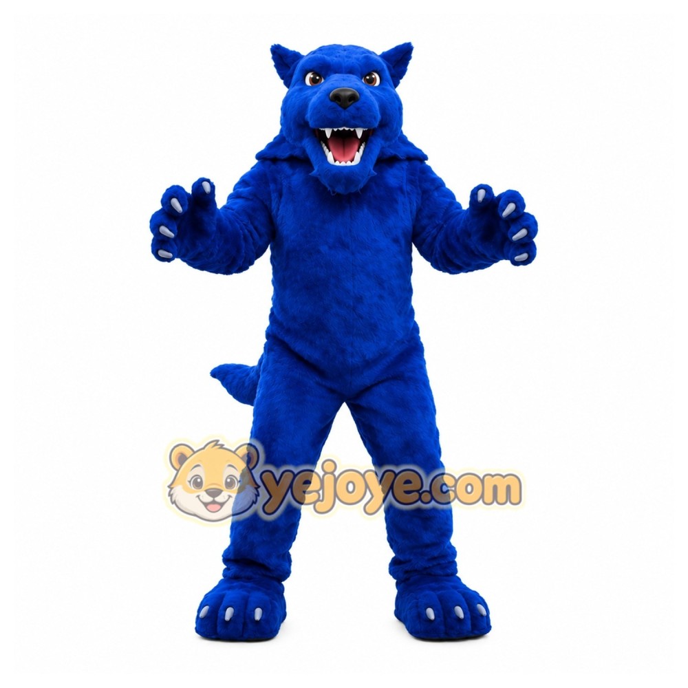 Blue Wolf Mascot Costume Blue Wolf Mascot Costume