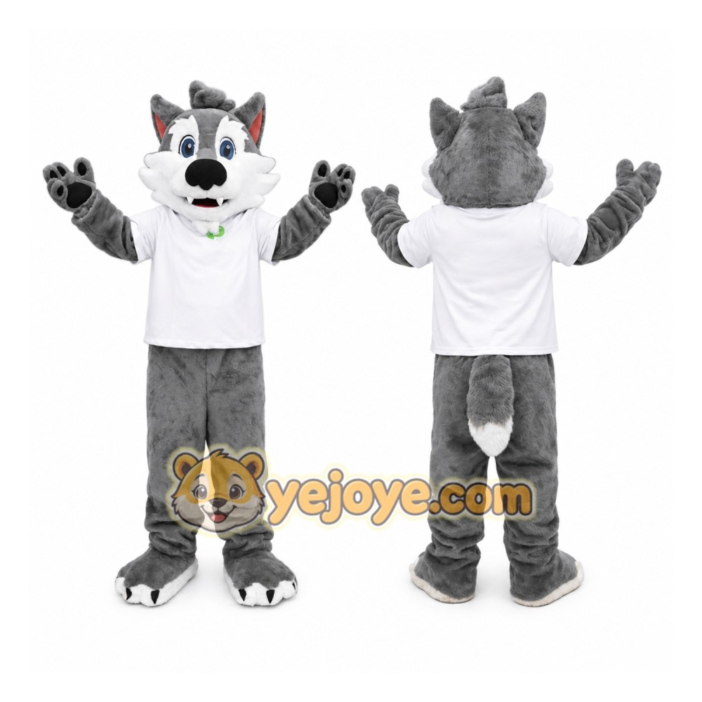 Cartoon Gray Wolf Mascot Costume Cartoon Gray Wolf Mascot Costume