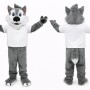 Cartoon Gray Wolf Mascot Costume