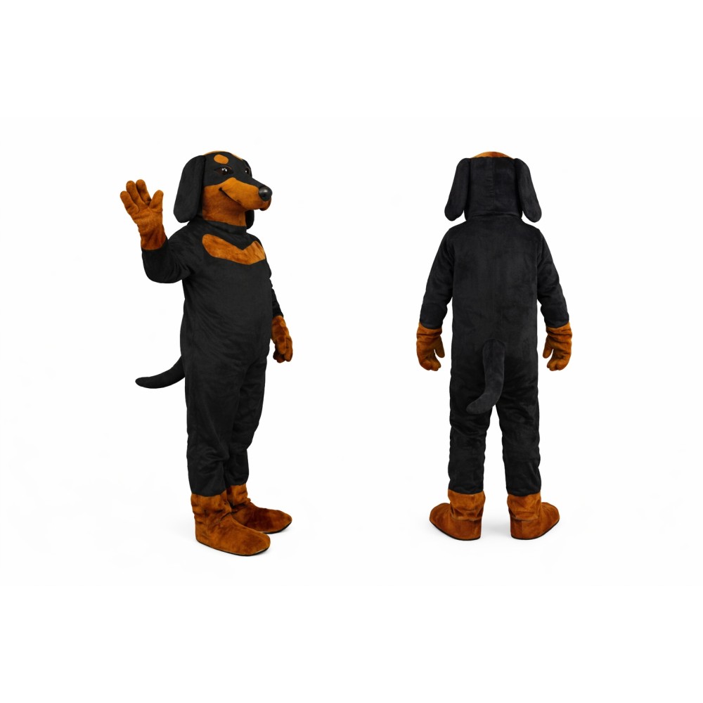 Cute Black Dog Mascot Costume