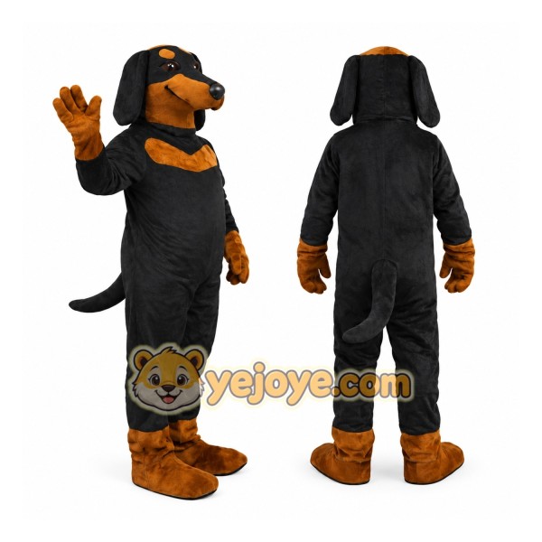 Cute Black Dog Mascot Costume