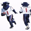 Blue Bull Football Mascot Costume