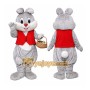 Grey Bunny Mascot Costume