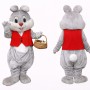 Grey Bunny Mascot Costume