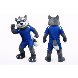 Blue Wolf Mascot Costume