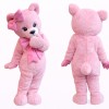 Pink Bear Mascot Costume