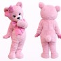 Pink Bear Mascot Costume