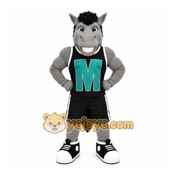 Grey Horse Mascot Costume