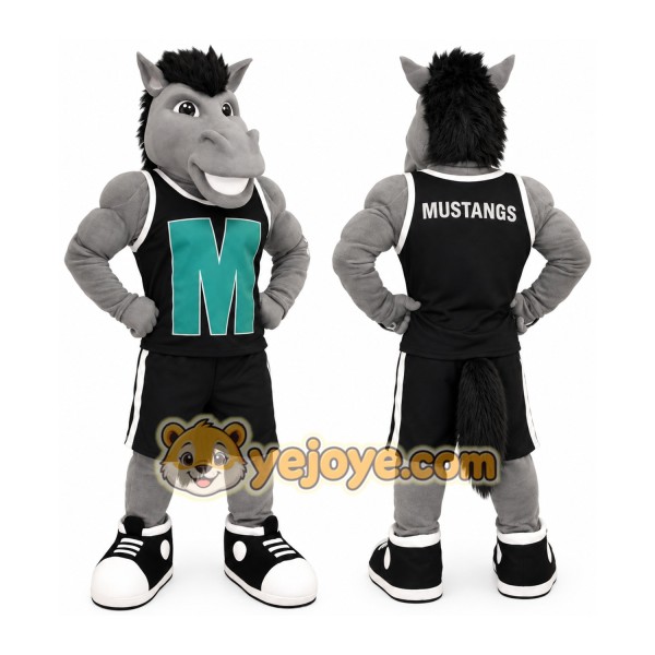 Grey Horse Mascot Costume