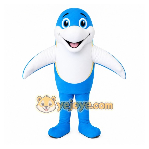 Adult Blue Dolphin Mascot Costume Adult Blue Dolphin Mascot Costume