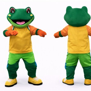 Adult Green Frog Mascot Costume
