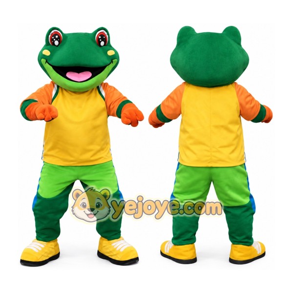 Adult Green Frog Mascot Costume