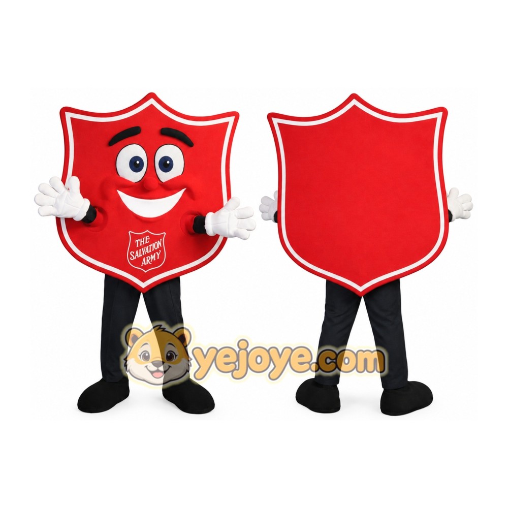 Adult Red Shield Mascot Costume