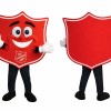 Adult Red Shield Mascot Costume