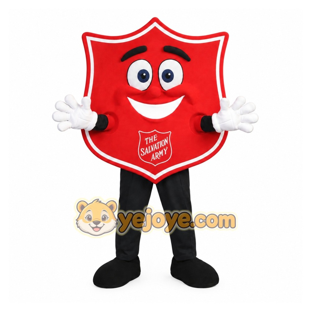 Adult Red Shield Mascot Costume