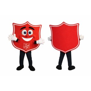 Adult Red Shield Mascot Costume