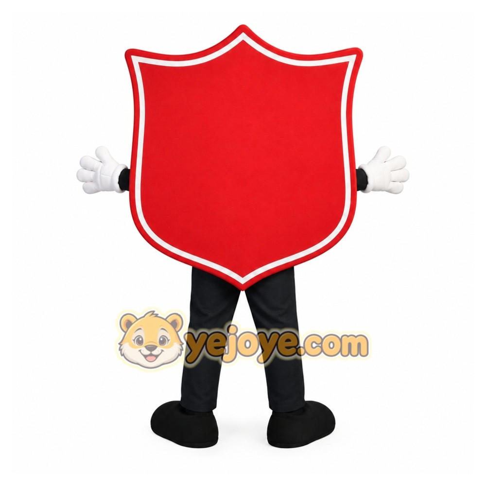Adult Red Shield Mascot Costume