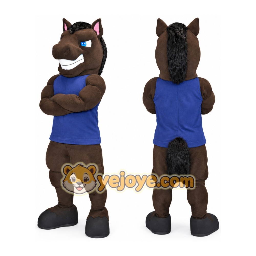 Adult Brown Horse Mascot Costume Adult Brown Horse Mascot Costume