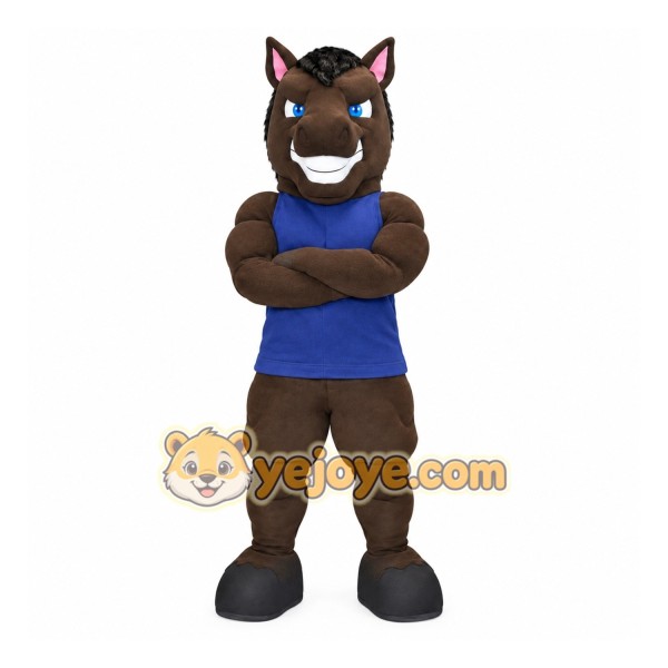 Adult Brown Horse Mascot Costume