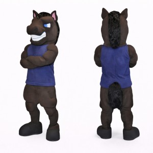 Adult Brown Horse Mascot Costume
