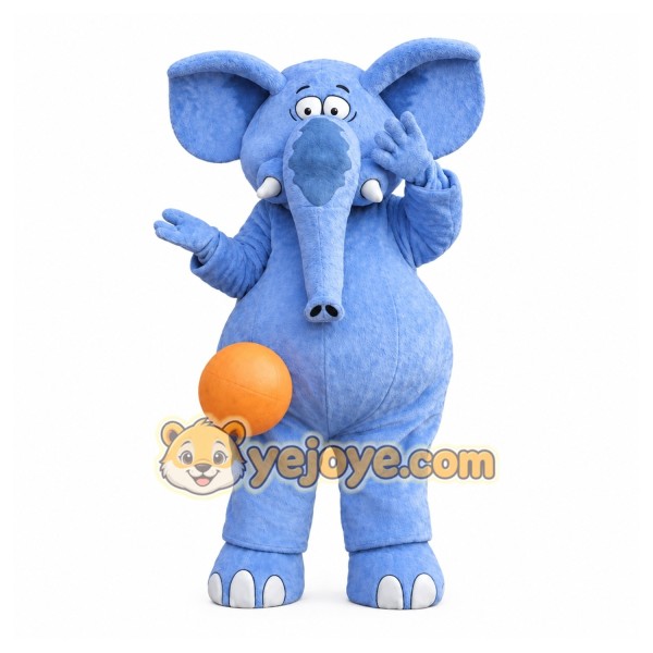 Adult Blue Elephant Mascot Costume