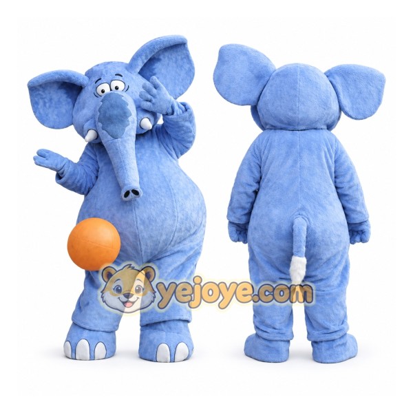 Adult Blue Elephant Mascot Costume