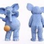 Adult Blue Elephant Mascot Costume