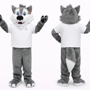 Adult Grey Wolf Mascot Costume