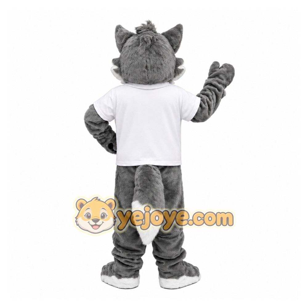 Adult Grey Wolf Mascot Costume Adult Grey Wolf Mascot Costume
