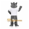 Adult Grey Wolf Mascot Costume Adult Grey Wolf Mascot Costume