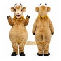 Adult Tan Cow Mascot Costume