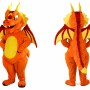 Adult Orange Dragon Mascot Costume