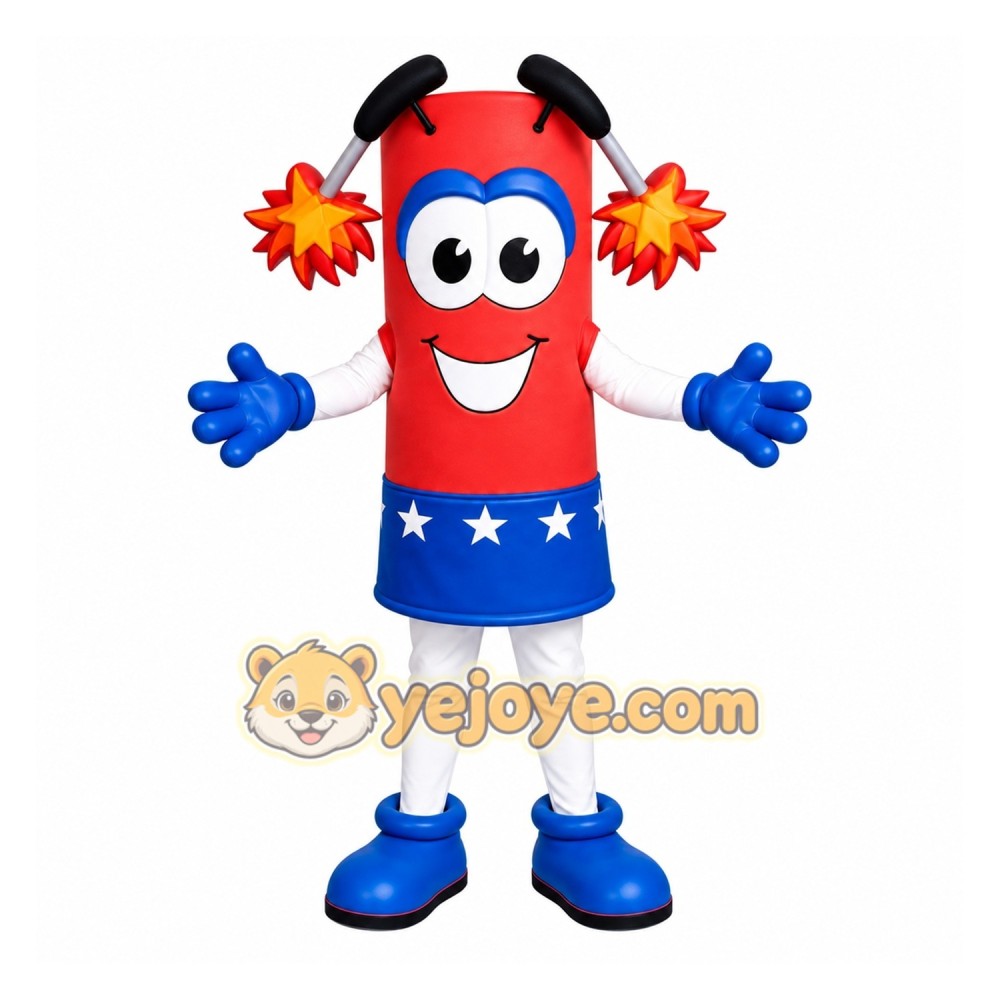 Firecracker Mascot Costume Firecracker Mascot Costume