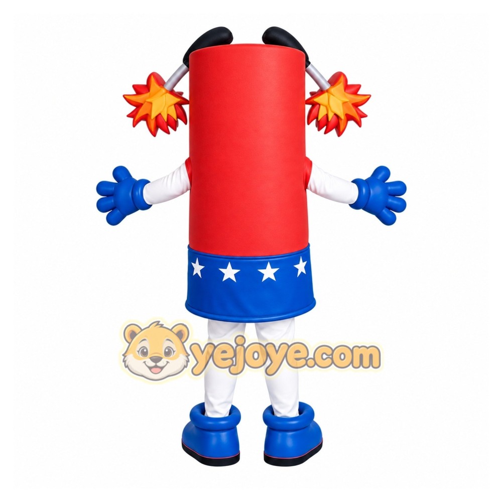 Firecracker Mascot Costume Firecracker Mascot Costume