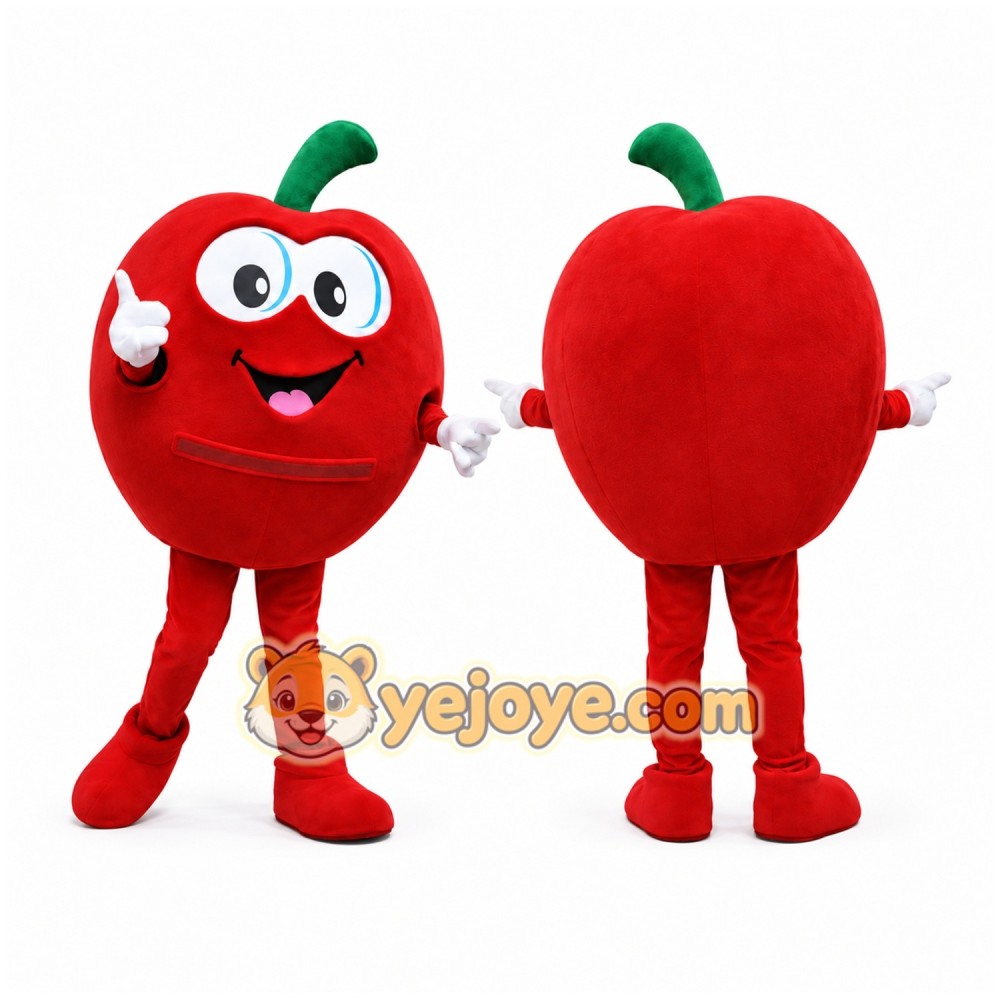 Red Apple Mascot Costume Red Apple Mascot Costume