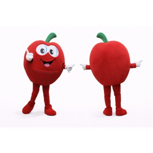 Red Apple Mascot Costume