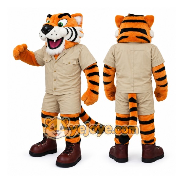 Tiger Safari Mascot Costume