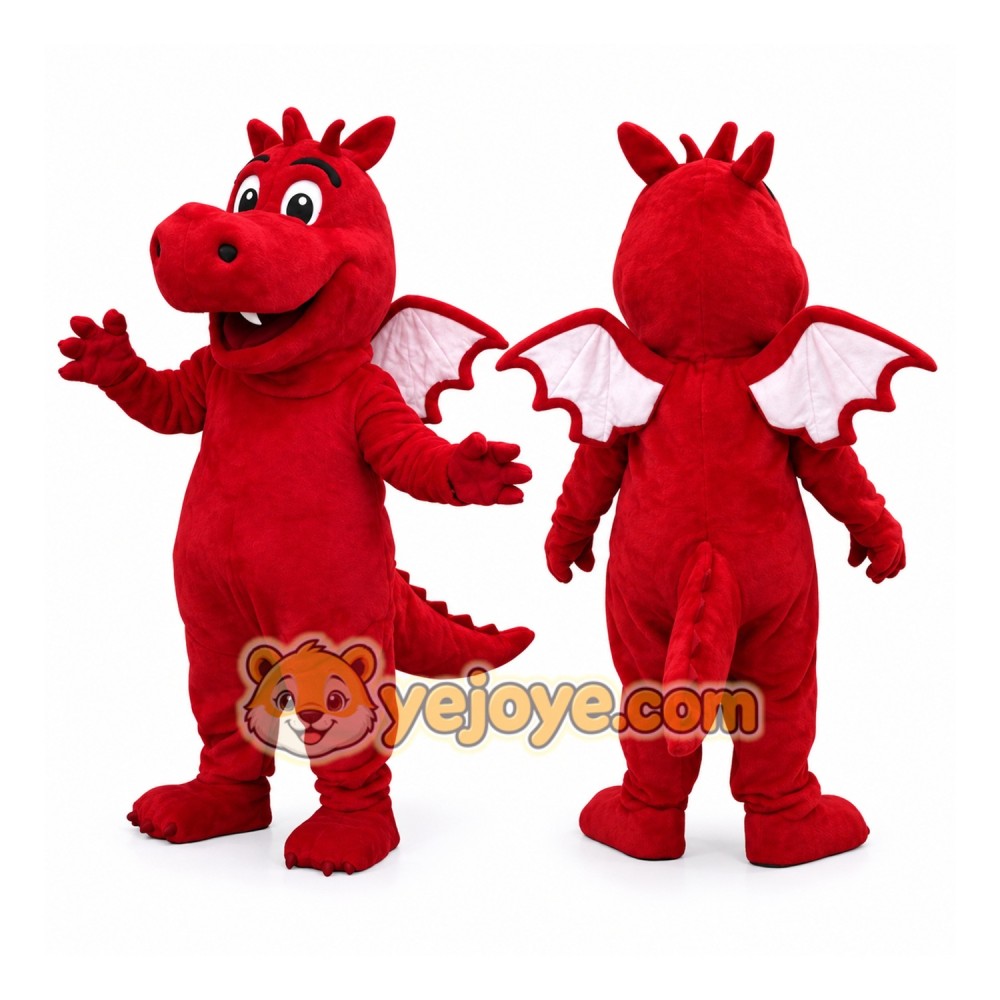 Red Dragon Mascot Costume