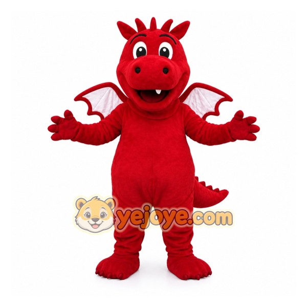 Red Dragon Mascot Costume Red Dragon Mascot Costume
