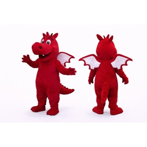 Red Dragon Mascot Costume