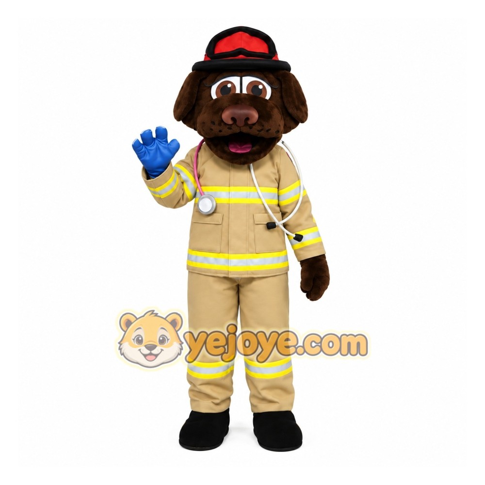 Firefighter Dog Mascot Costume