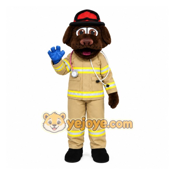 Firefighter Dog Mascot Costume