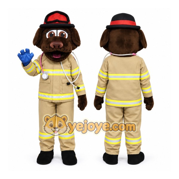 Firefighter Dog Mascot Costume