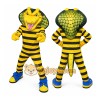 Yellow Snake Mascot Costume with Striped Outfit